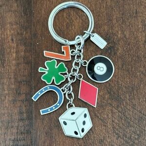 Coach “Lucky Coach” Enamel Charms Key Fob